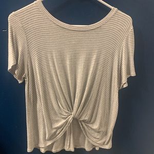 cute t-shirt, slightly cropped in the front.